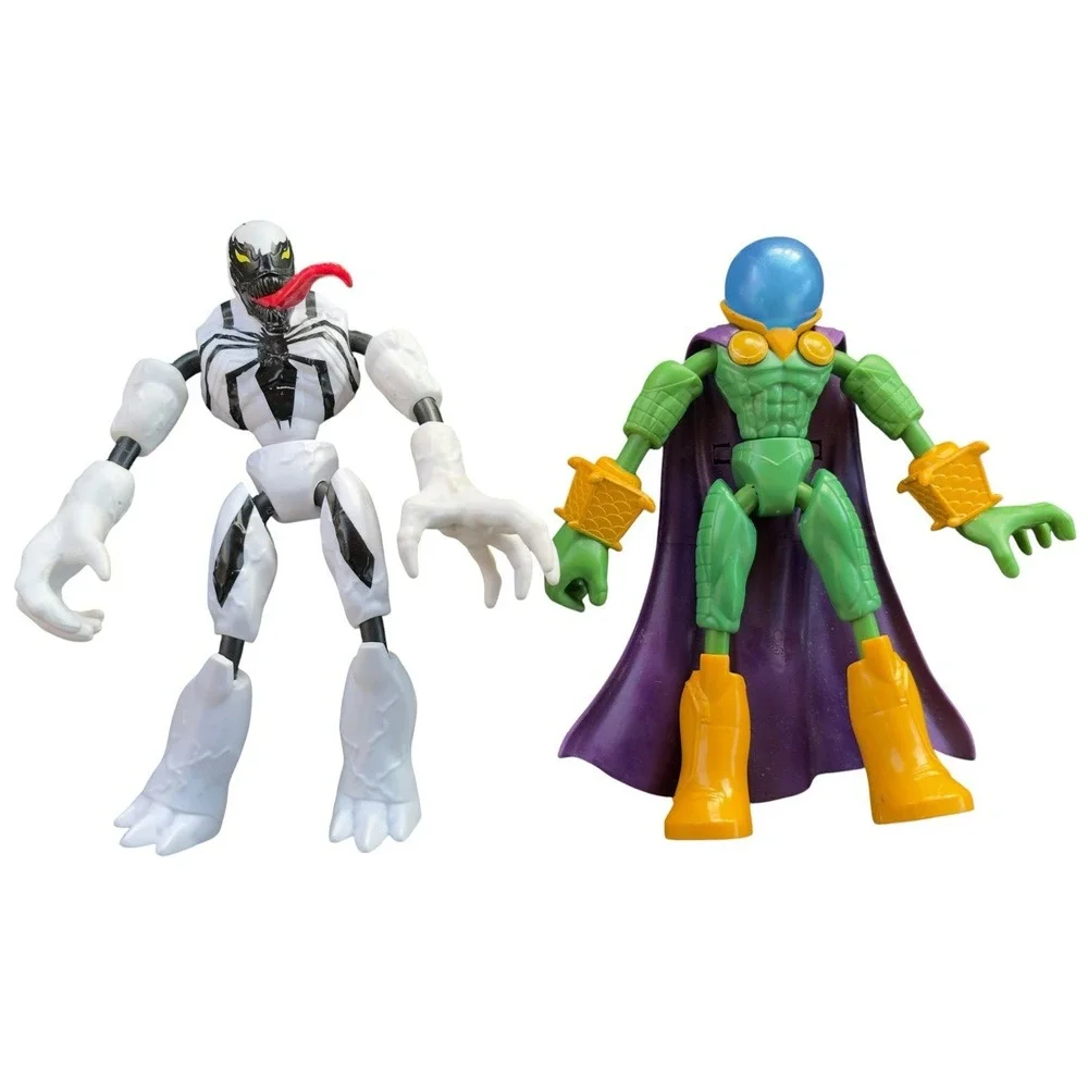 Marvel Spider-Man Bend and Flex Figure Lot Anti-Venom & Mysterio Hasbro 6